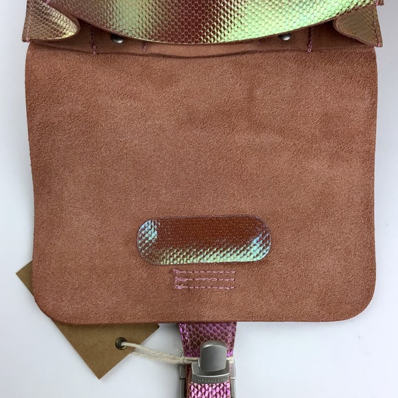 Dr. Martens Iridescent Pink Leather Mini Backpack - Picture 9 of 11